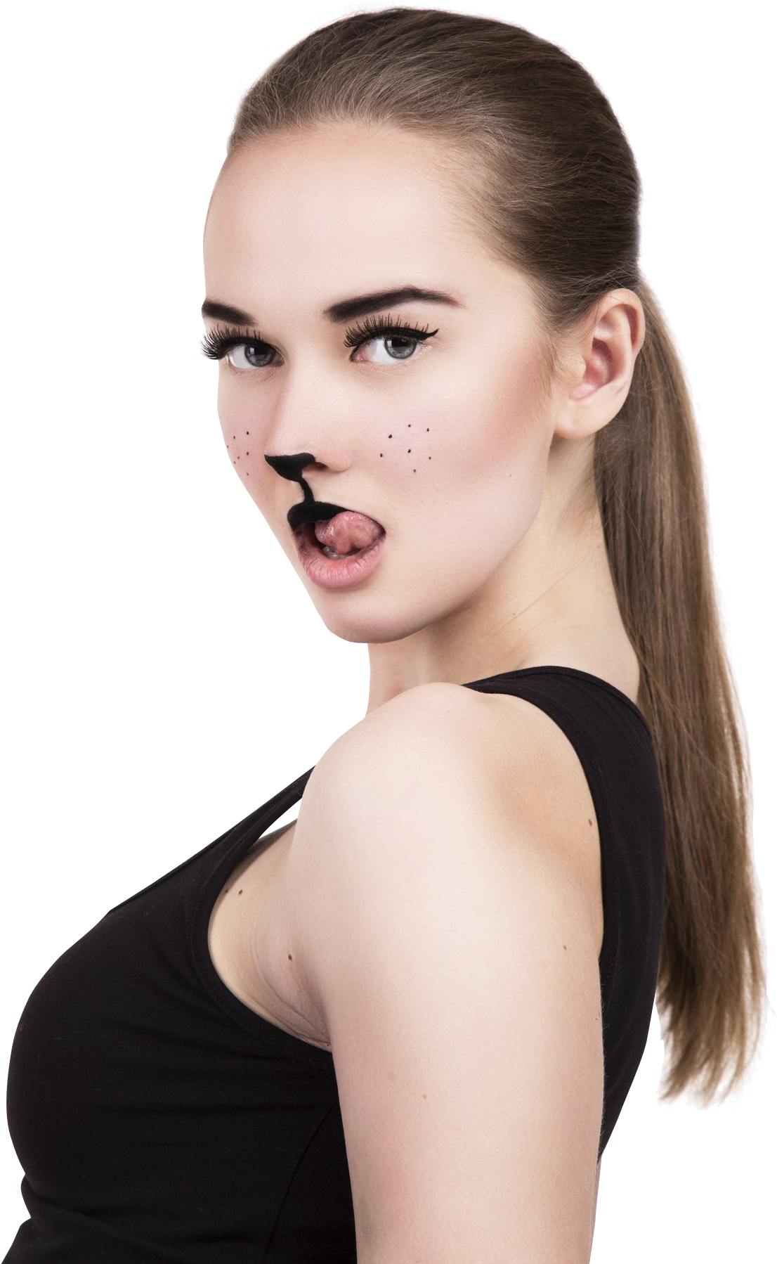 Young Cat Girl Png Image - Girl Png (500x697), Png Download