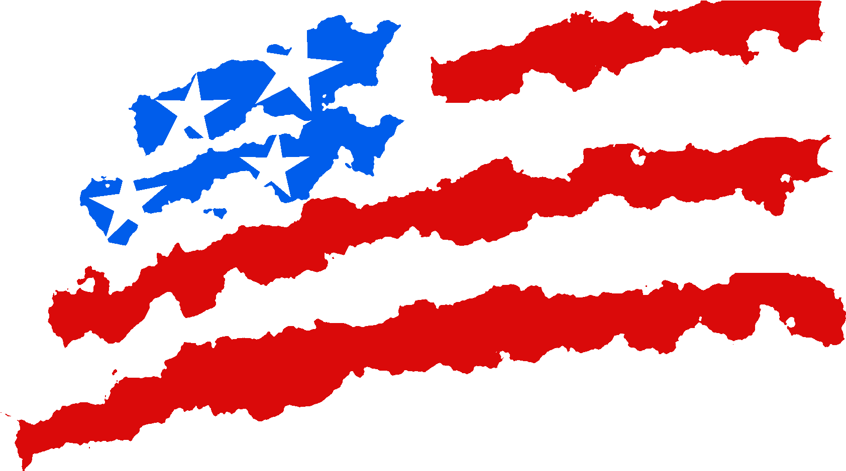 Waving American Flag Drawing Png Png - American Flag No Background (400x300), Png Download
