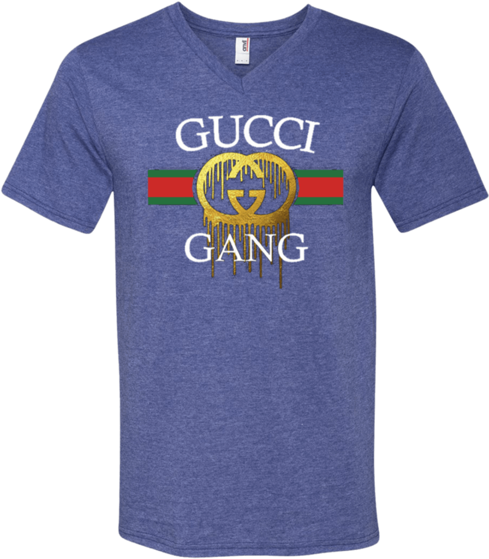 Tt0083 Gucci Logo V Neck T Shirt - Wear Purple For Crohn's & Colitis... V Neck (800x800), Png Download