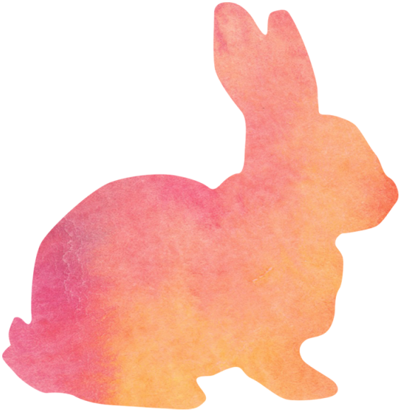 Bunny Watercolor Silhouette, Bunny, Watercolor, Silhouette - Rabbit Silhouette (360x360), Png Download