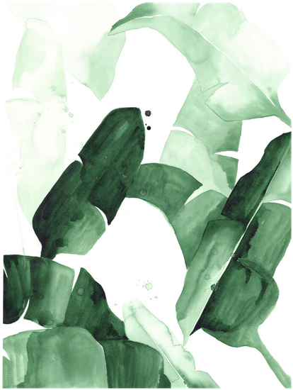 Tropical Leaf Watercolor Png - Watercolor Tropical Leaf Png (464x600), Png Download
