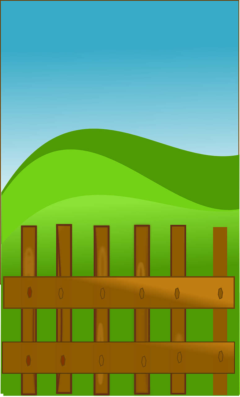 Fence Wooden Brown Green Sky Transparent Image - Picket Fence (775x1280), Png Download