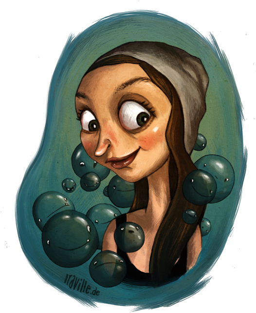 My Bubble-friends By *iraville On Deviantart - Cartoon (540x680), Png Download