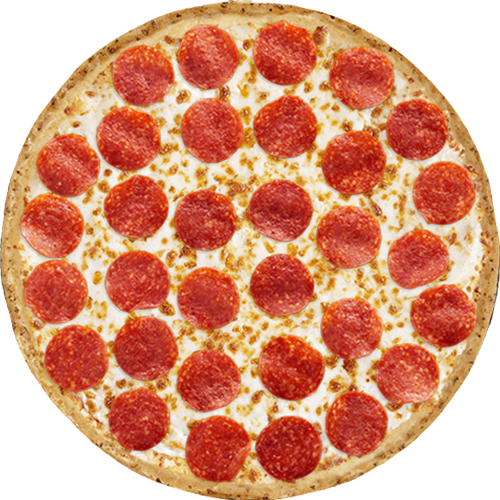Pepperoni Pizza - Pepperoni Pizza Top View (500x500), Png Download