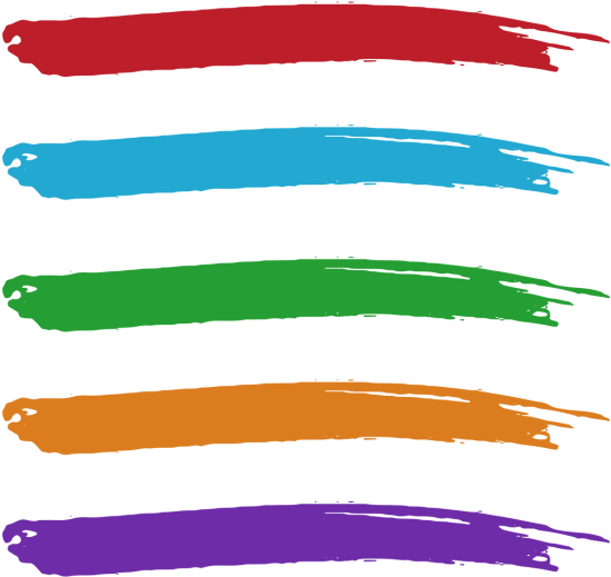 Colorful Watercolor Brush Strokes Collection Set Drawing Full Size Png Download Seekpng