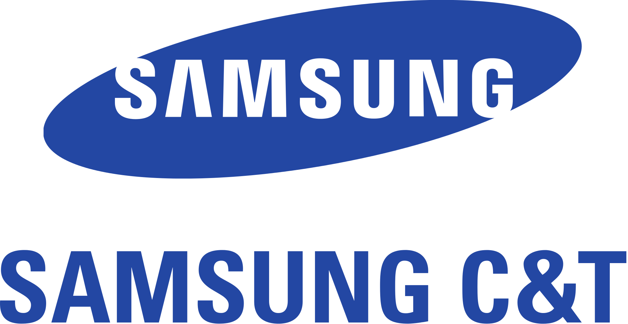 Samsung Log For Free Download On Mbtskoudsalg Png Samsung - Samsung C&t Corporation Logo (2000x1032), Png Download