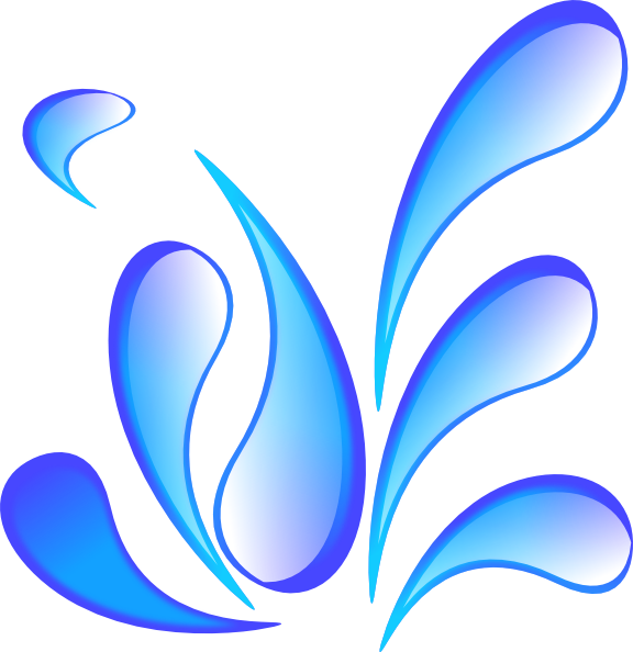 Large Blue Drops Clip Art At Clker - Water Drops Clip Art (576x594), Png Download