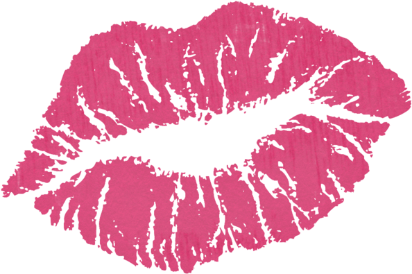 Pink Kiss Png Clipart - Transparent Kiss (600x407), Png Download