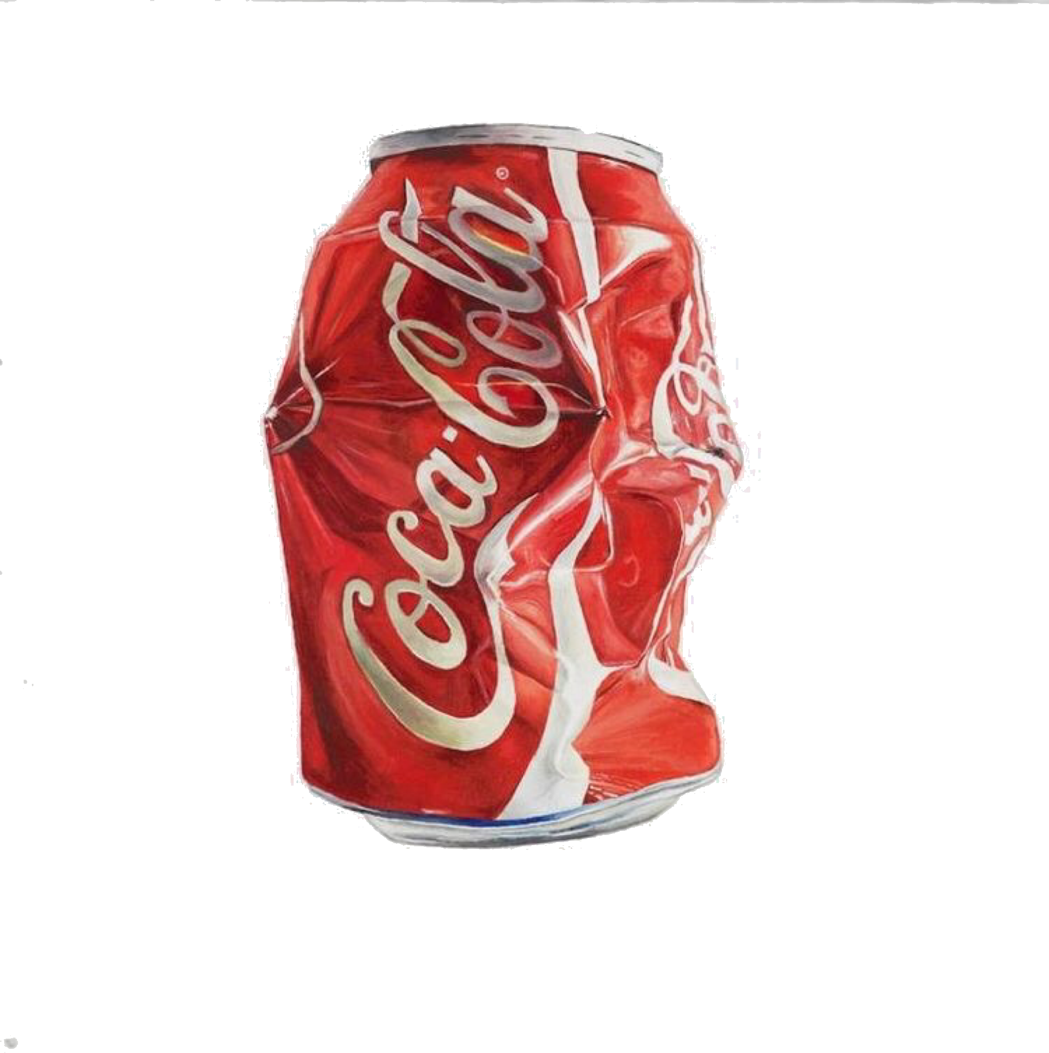 Crushed Soda Can / Polyvore - Coca-cola (2040x2048), Png Download