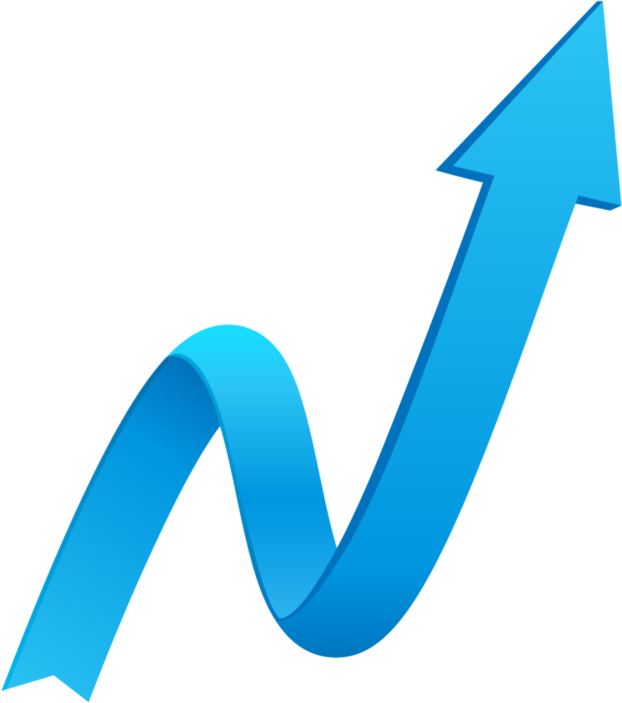 Blue Up Arrow - Arrow Going Up Png (1000x1000), Png Download