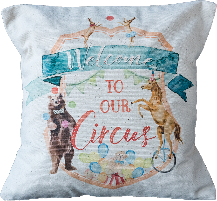 Welcome To The Circus - Cushion (900x832), Png Download
