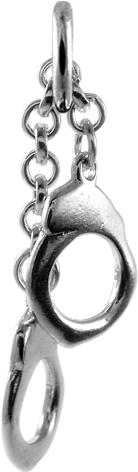 Silver Handcuffs Png Photo - Hanging Handcuff Png (500x500), Png Download