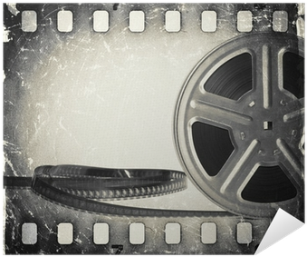 Grunge Old Motion Picture Film Reel With Film Strip - Film (400x400), Png Download