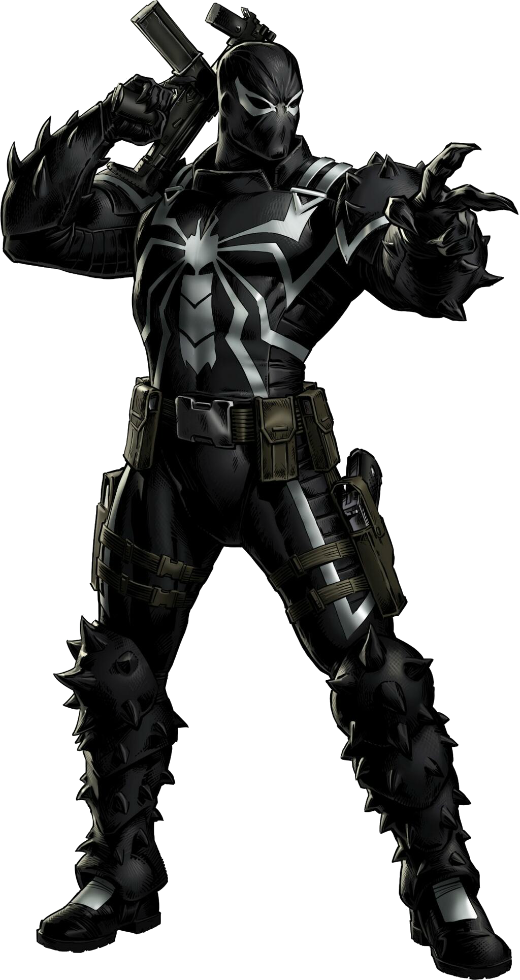 Agent Venom Portrait Art - Agente Venom Marvel Avengers Alliance (1024x1929), Png Download