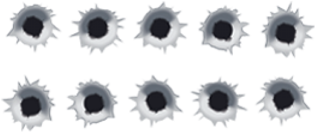 Bullet Hole - Bullet Holes Vector Png (640x480), Png Download