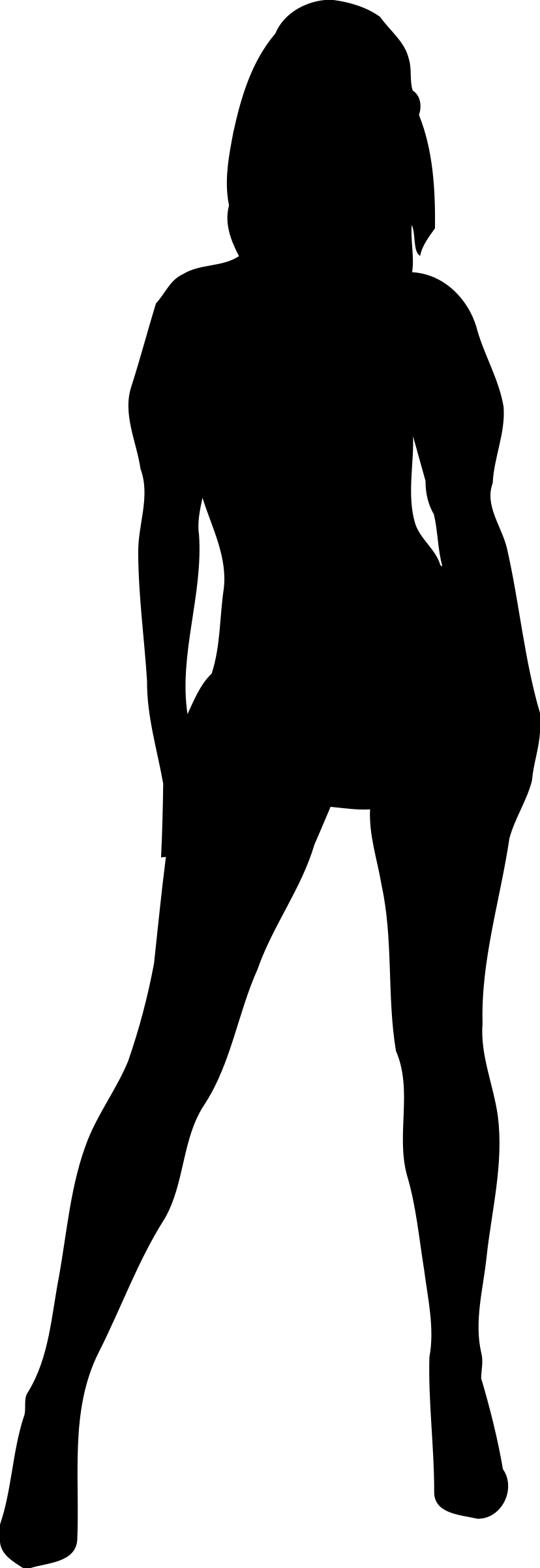 Big Image - Teenage Girl Silhouette Png (828x2400), Png Download
