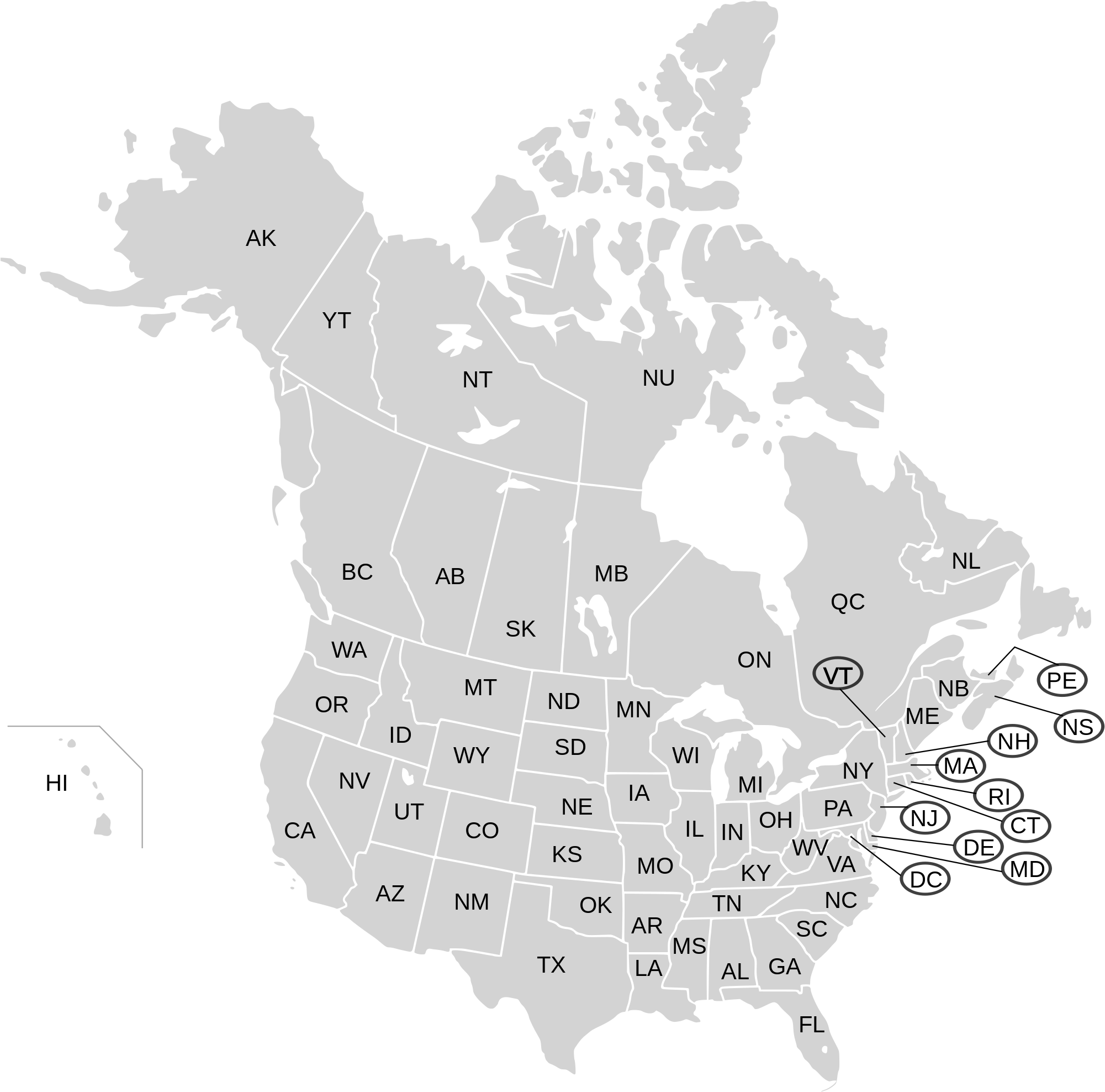 Download Map Of United States Canada Major Tourist - Population Of Mule Deer In North America (2000x2000), Png Download