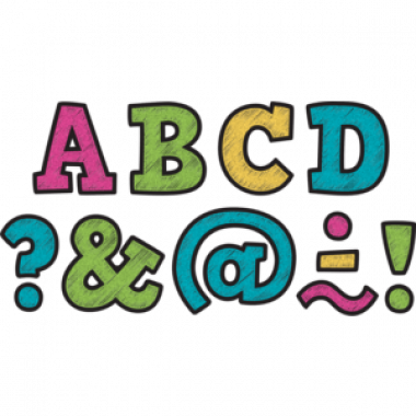 Chalkboard Brights Bold Block 1-3/4 Clingy Thingies - Teacher Created Resources 2; Bold Block Magnet Letters, (380x380), Png Download