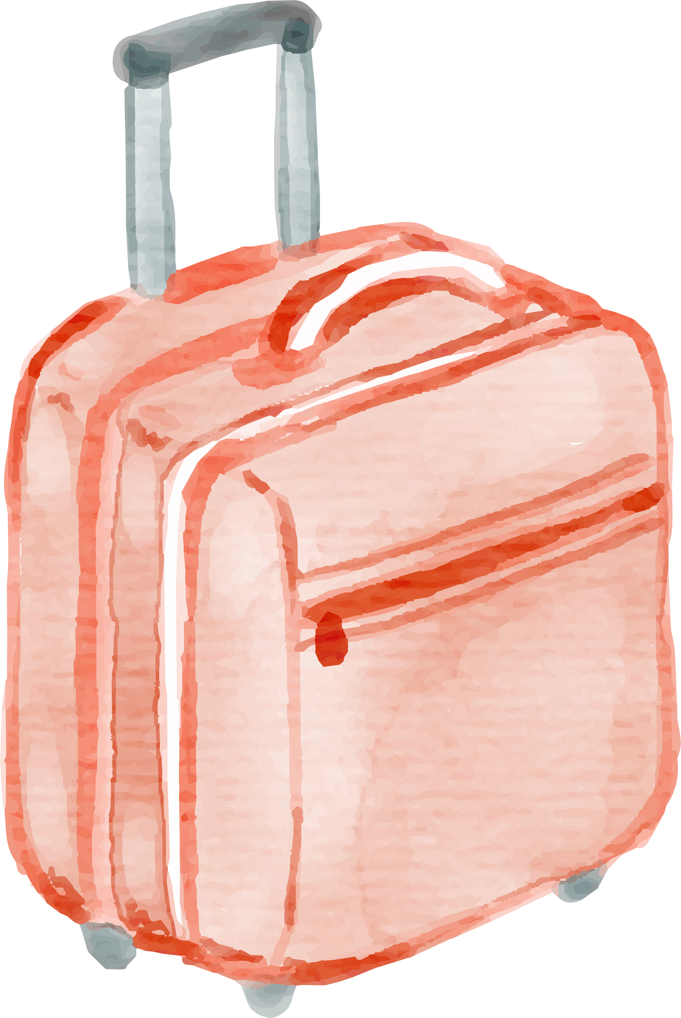 Suitcase Watercolor Painting Baggage Drawing - Suitcase Watercolor (2213x3304), Png Download
