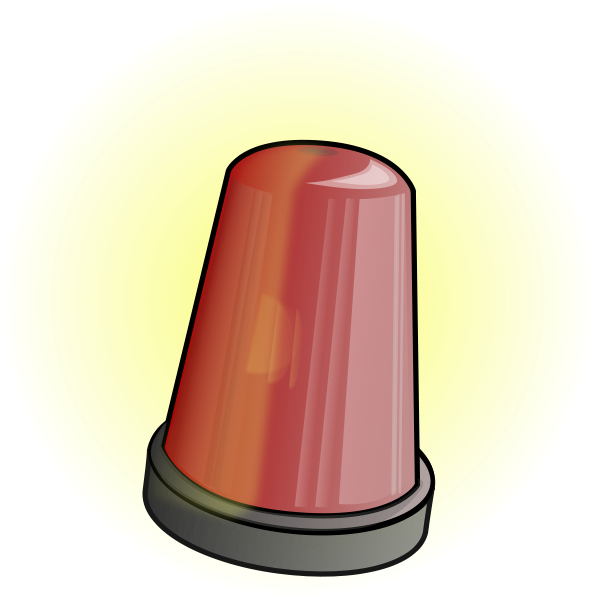 Free Vector Police Car Alarm Clip Art - Police Car Alarm (588x594), Png Download