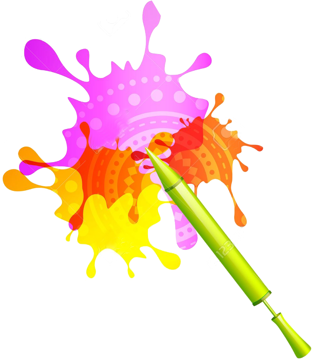 Holi Color Png Picture - Holi Pichkari Images Png (1300x1300), Png Download