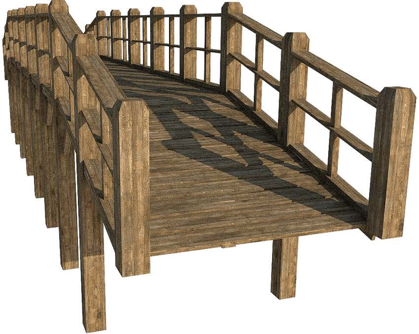 Free Png Wooden Bridge Png Images Transparent - Wooden Bridge Png (850x678), Png Download