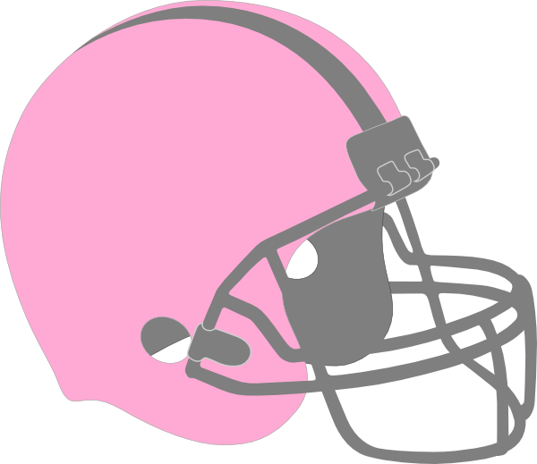 Pink Football Helmet Clip Art At Clker - Green Football Helmet Clipart (600x519), Png Download