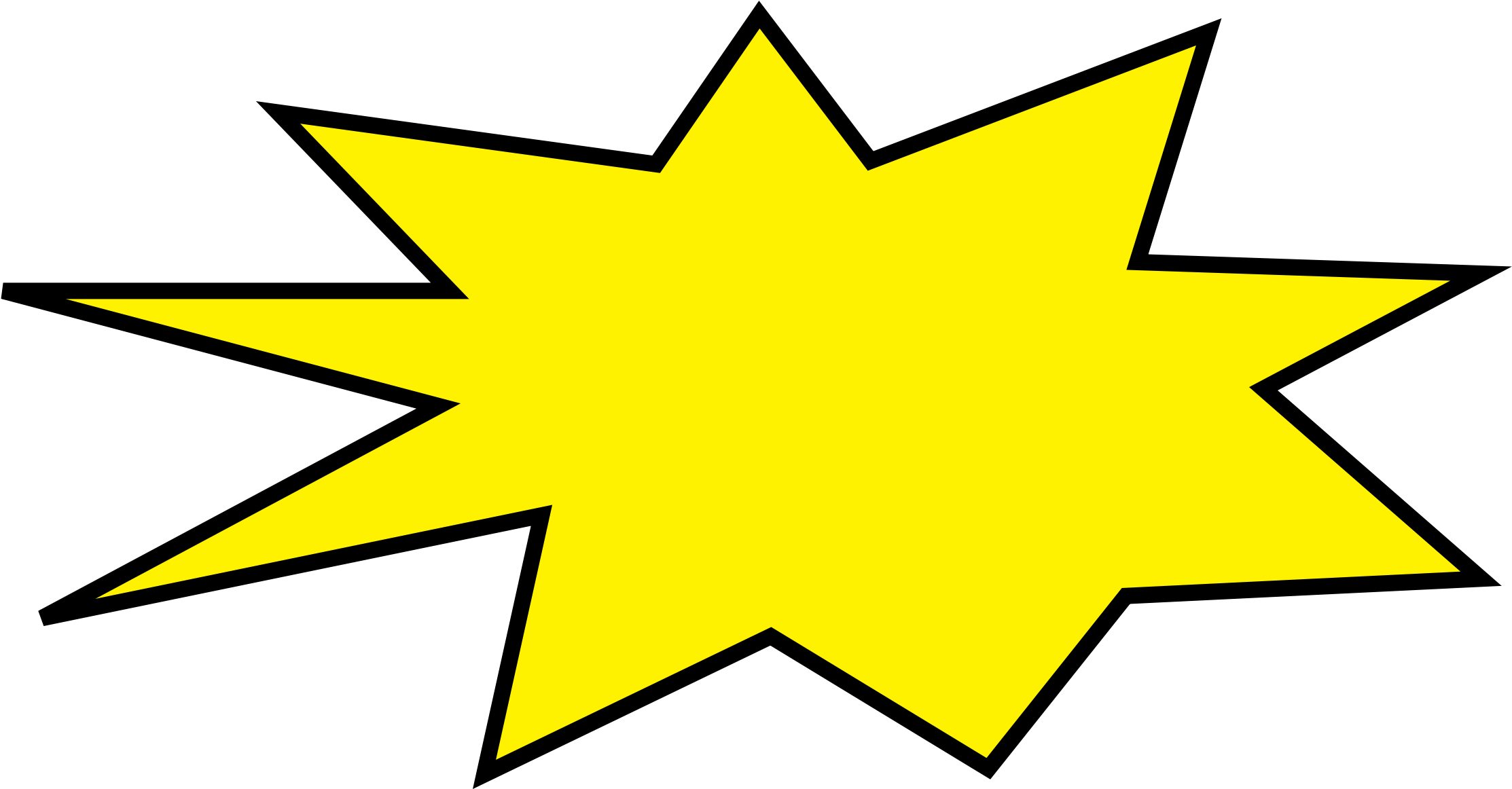 Starburst Clip Art Outline Free Clipart Images 2 - 8 Point Star Png (760x453), Png Download