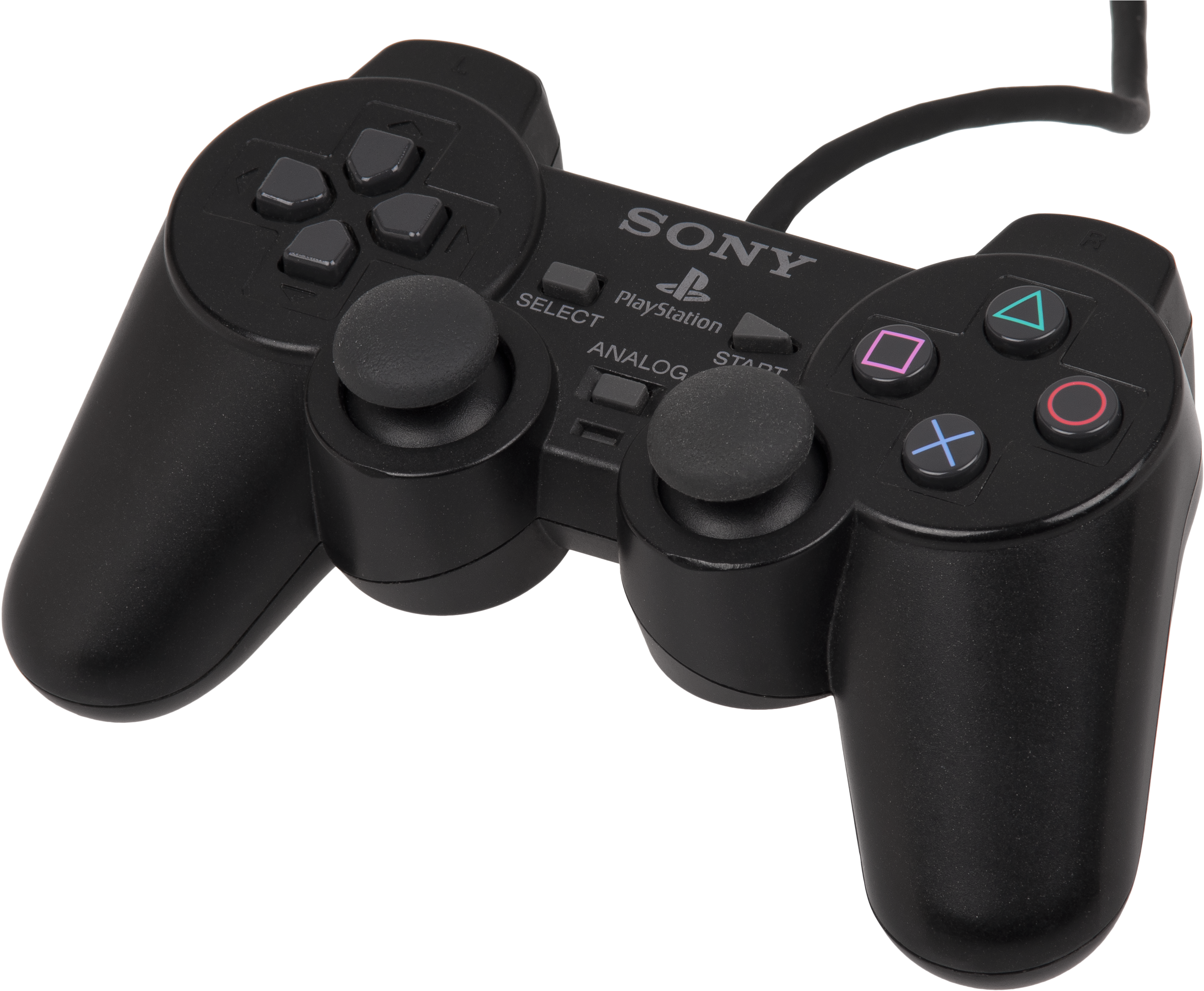 File - Playstation2-dualshock2 - Silver Dual Shock Controller Playstation 2 Ps2 (3040x2440), Png Download
