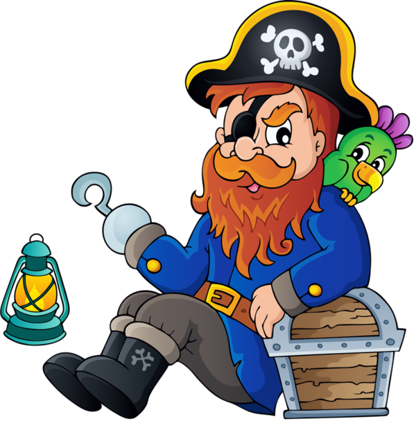 Personnages, Illustration, Individu, Personne, Gens - Pirata Sentado (600x607), Png Download