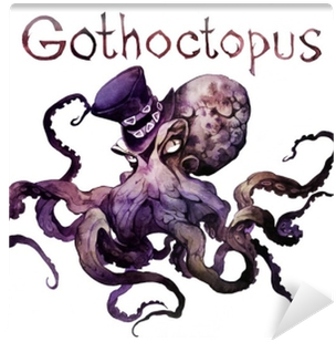 Watercolor Illustration Of A Fantastic Gothic Octopus - วาด ปลาหมึก สวย ๆ (400x400), Png Download