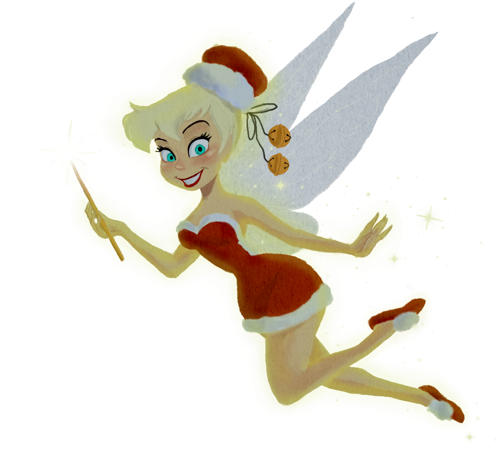 Tinkerbell Png Background Image - Tinker Bell Christmas (1704x1524), Png Download