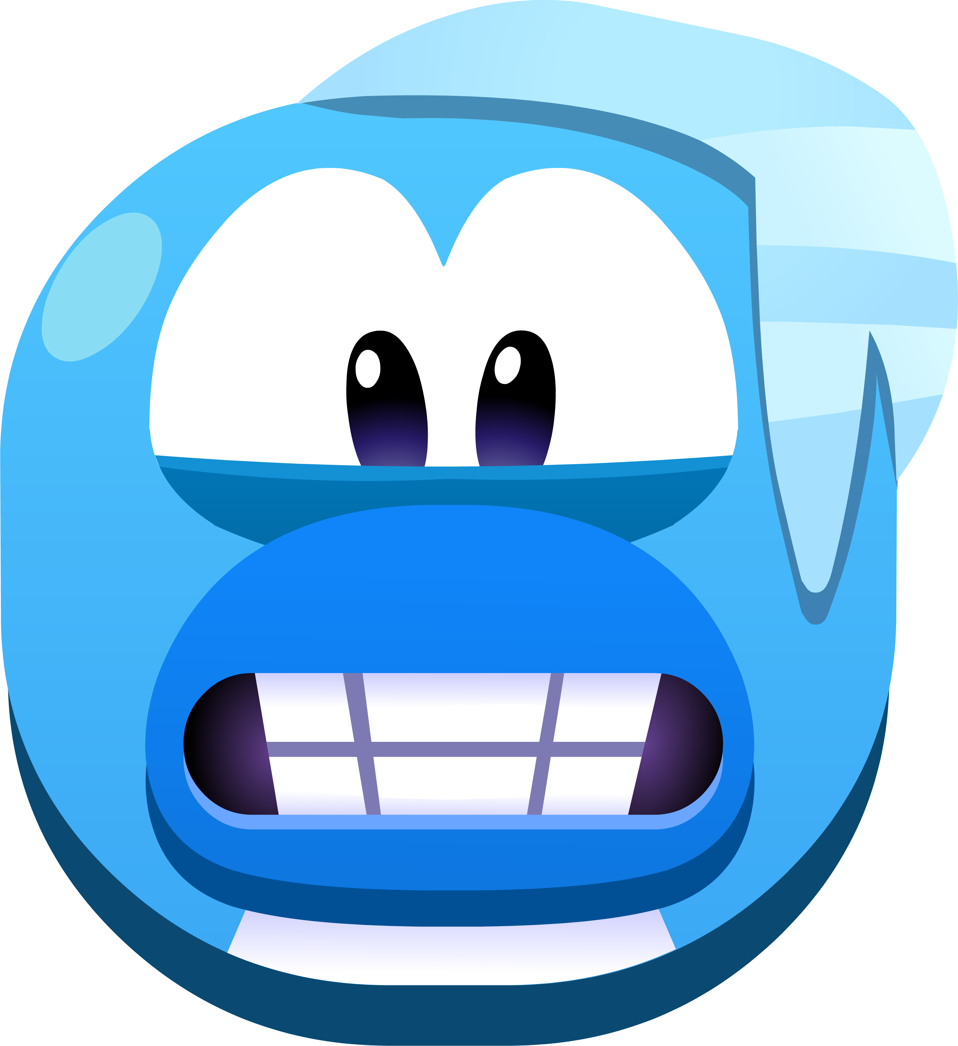 Cpi Party Plaza Emoji 7 - Club Penguin Island Emotes (3263x3562), Png Download