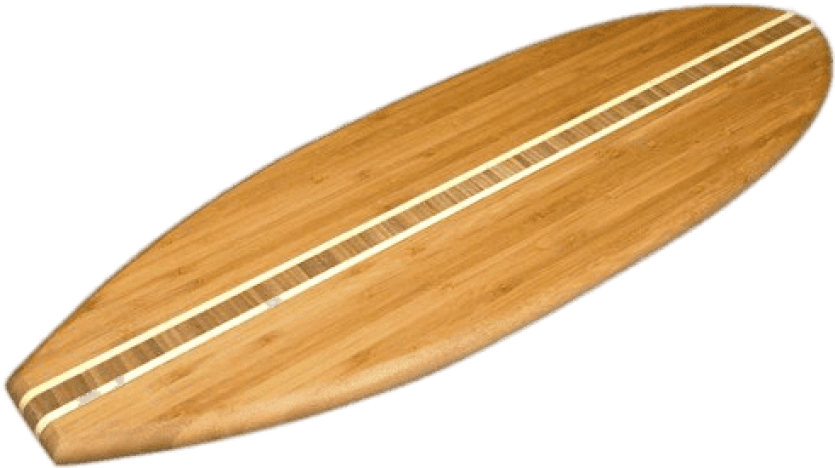 Bambou Surfboard - Totally Bamboo Lil' Surfer Cutting Board (500x282), Png Download