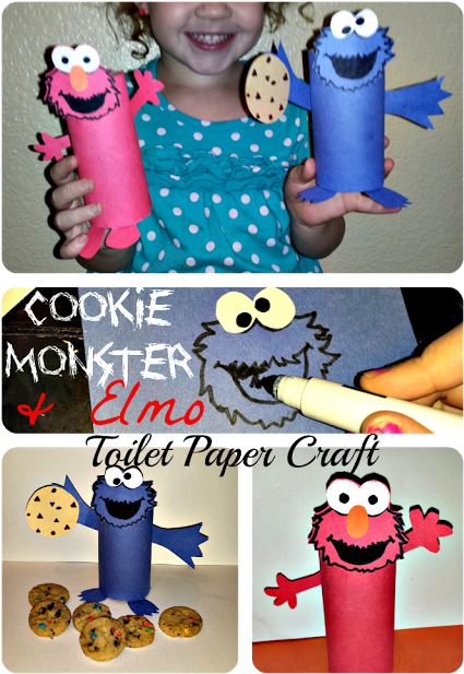 Cheap Elmo & Cookie Monster Toilet Paper Roll Crafts - Toilet Paper (448x640), Png Download