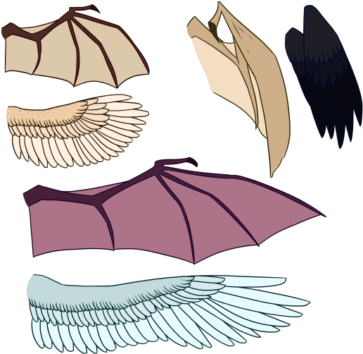 Demons Have Bat Like Wings That Are Dark Colored, Angels - Illustration (540x540), Png Download