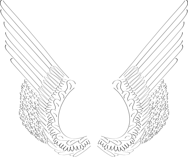 How To Set Use Large Angel Wings Svg Vector (600x503), Png Download