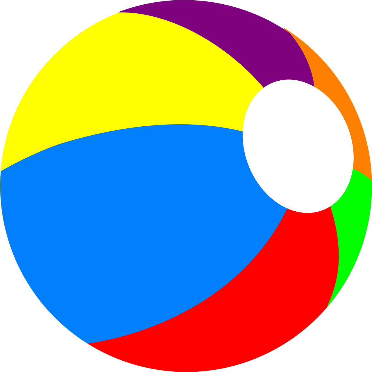 Colorful Beach Ball Png - Clipart Beach Ball (720x720), Png Download