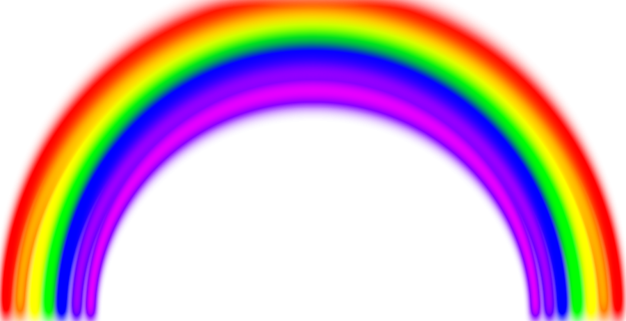 How To Set Use Simple Rainbow With Blur Clipart (900x461), Png Download