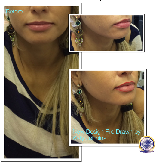 16-katy Jobbins Permanent Makeup Watercolor Full Lip - Girl (534x545), Png Download