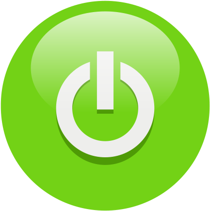 Light, Power, On, Energy, Green, Button, Sun, Sunlight - Luz Verde Boton Png (640x640), Png Download