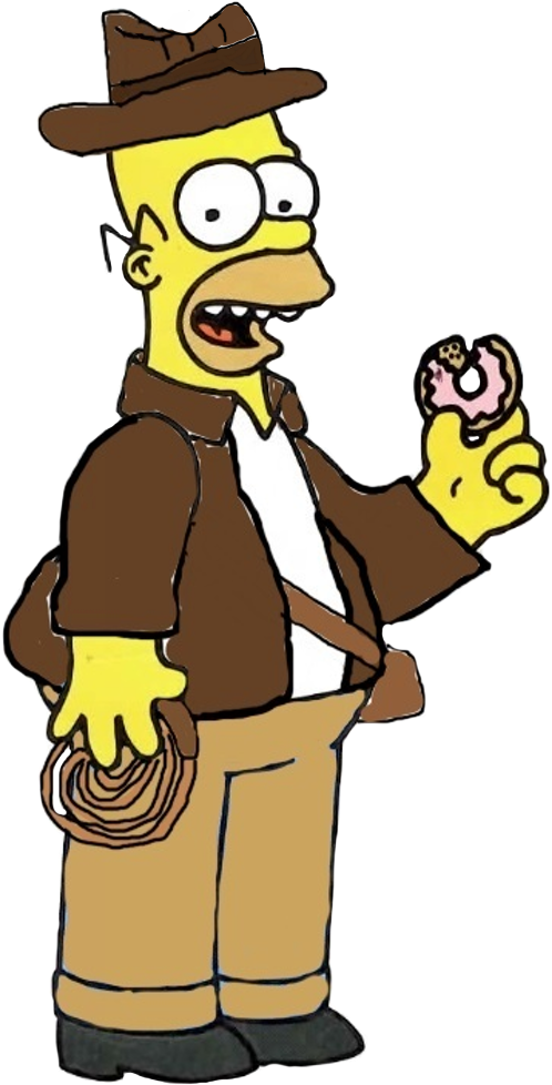 Indiana Jones Clipart Peter Griffin - Homer Simpson Eating A Donut (782x990), Png Download