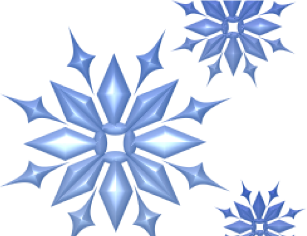 Snowflakes Clipart December - Clip Art Snowflake Banner (640x480), Png Download