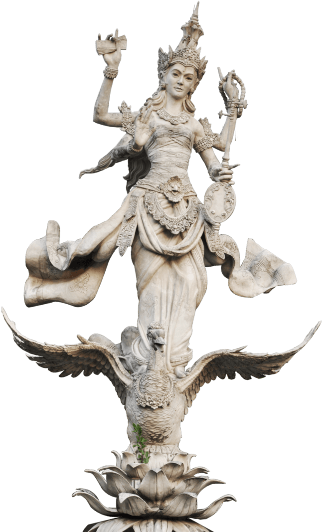 Saraswati Statue - Png Saraswati Mata (728x1096), Png Download