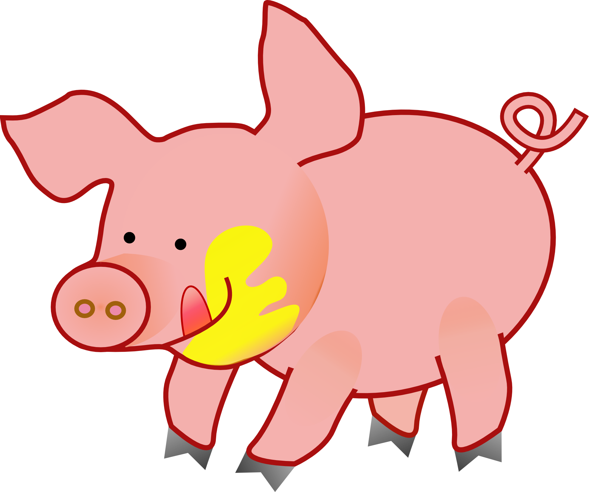 Clipart Info - Pig Animals Clipart (1979x1650), Png Download