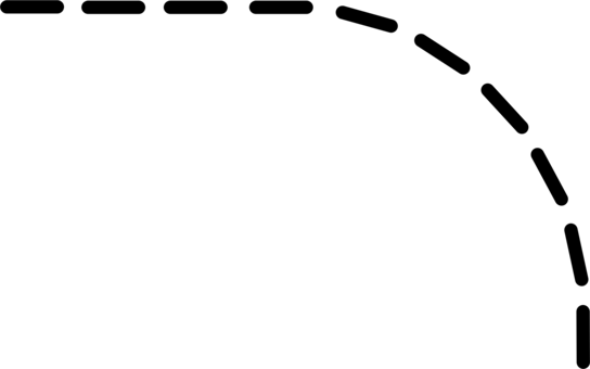 Curve Line Circle Drawing Hartlijn - Curved Dotted Line Png (544x340), Png Download
