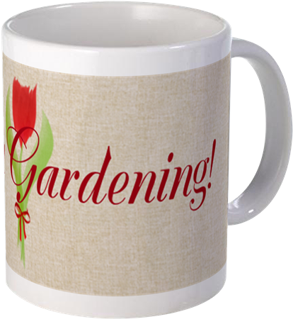 Cute Watercolor Tulip Gardener Mug - Mug (460x460), Png Download