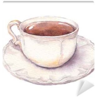 Vintage Cup And Saucer In Provence Style With Tea Or - Teacup (400x400), Png Download