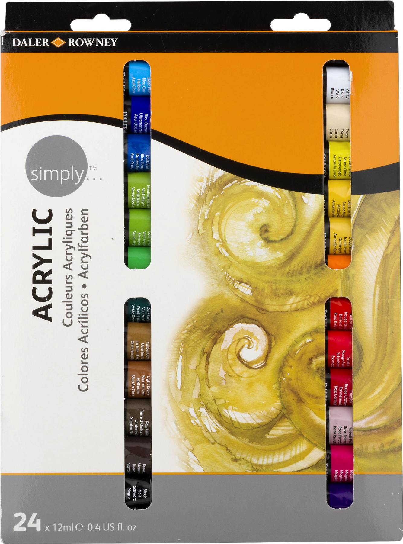 Daler Rowney 12ml Simply Acrylic Set (pack (1800x1800), Png Download