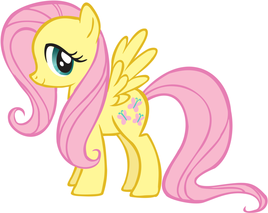 Fluttershy - My Little Pony Characters Fluttershy (1064x751), Png Download